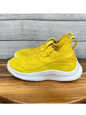 Under Armour Curry Flow 8 Smooth Butter Flow Yellow Basketball Shoe Size 7